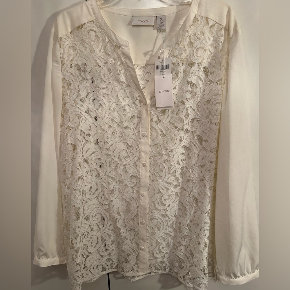 Chico’s Size 3 Lace Blouse